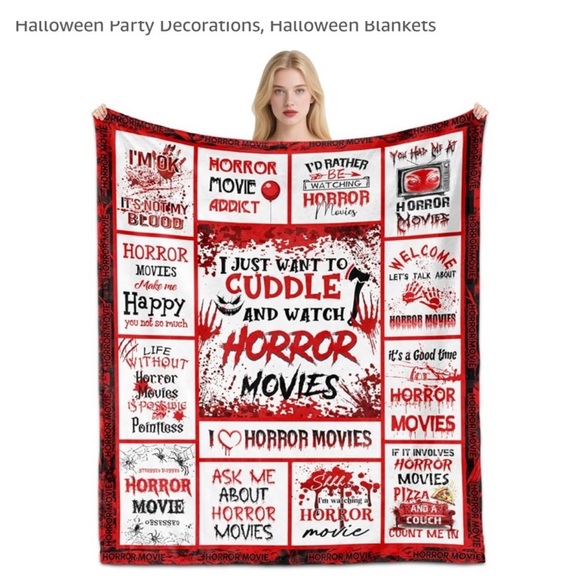 Horror movie soft watching blanket - Picture 2 of 5